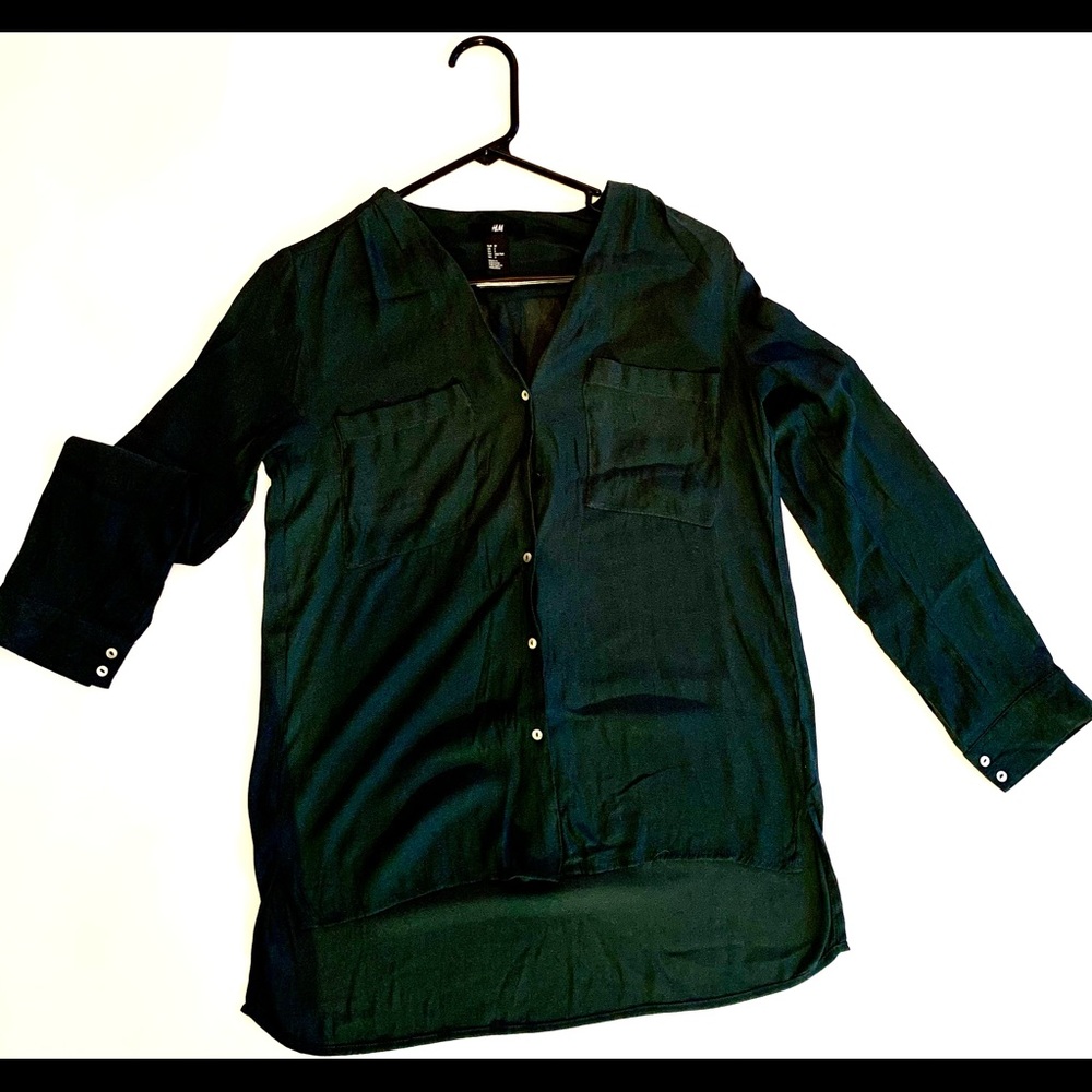 shirt in polyester size "S" pearl buttons